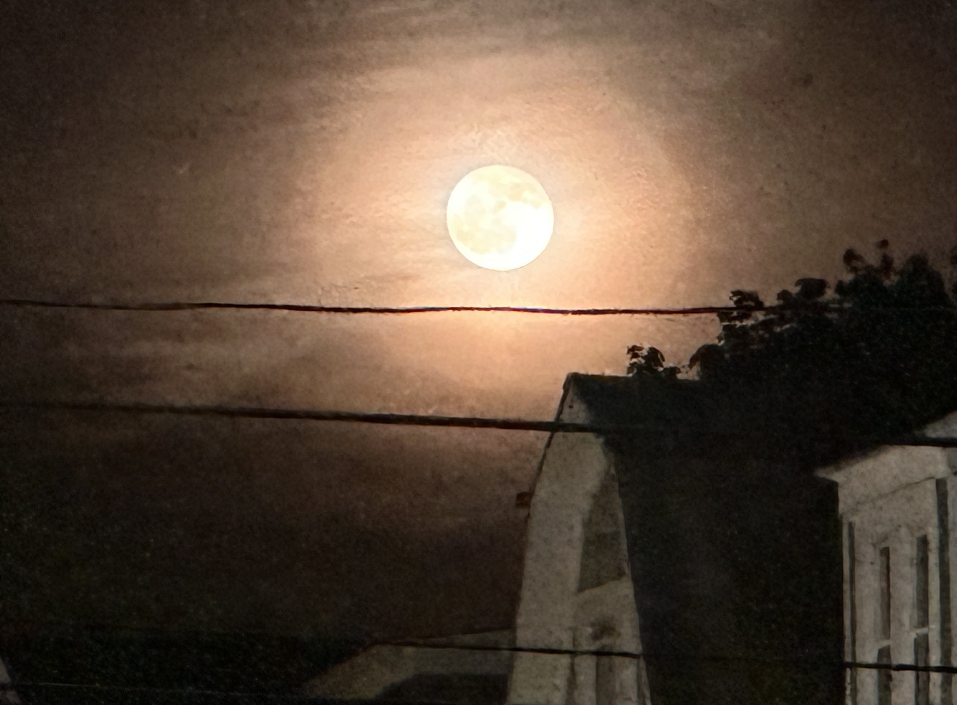 Moon over Wilkes Barre