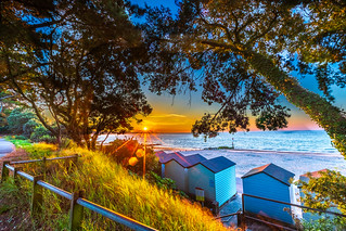 Beach Hut Sunrise