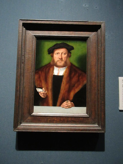 A Man, probably of the Strauss Family 1534, Bartholomeus Bruyn the Elder 1492-1555, National Gallery, Trafalgar Square, Charing Cross, City of Westminster, London, WC2N 5DN