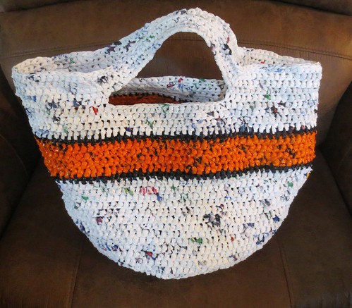 Crocheted Harvest Recycled Tote Bag