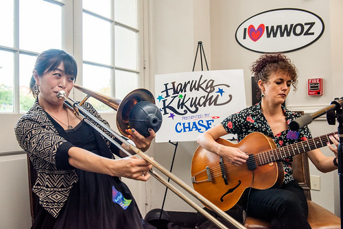 Haruka Kikuchi at the WWOZ Groove Gala on Sept 1, 2023. Photo by Ryan Hodgson-Rigsbee