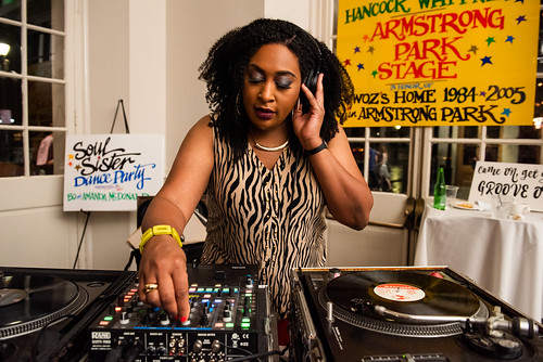 Soul Sister spinning at the WWOZ Groove Gala on Sept 1, 2023. Photo by Ryan Hodgson-Rigsbee