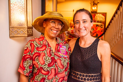 KRVS's Cheryl Devall and Carrie Booher at the WWOZ Groove Gala on Sept 1, 2023. Photo by Ryan Hodgson-Rigsbee