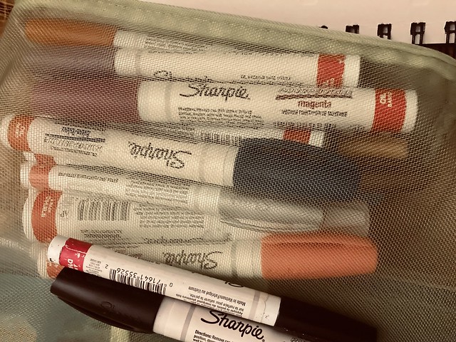 some of her art supplies