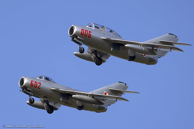 PZL-Mielec Lim-2 (MiG-15bis) C/N 1B006-02 SP-MIG and PZL-Mielec SBLim-2 (MiG-15UTI) C/N 1A-06006 SP-UTI