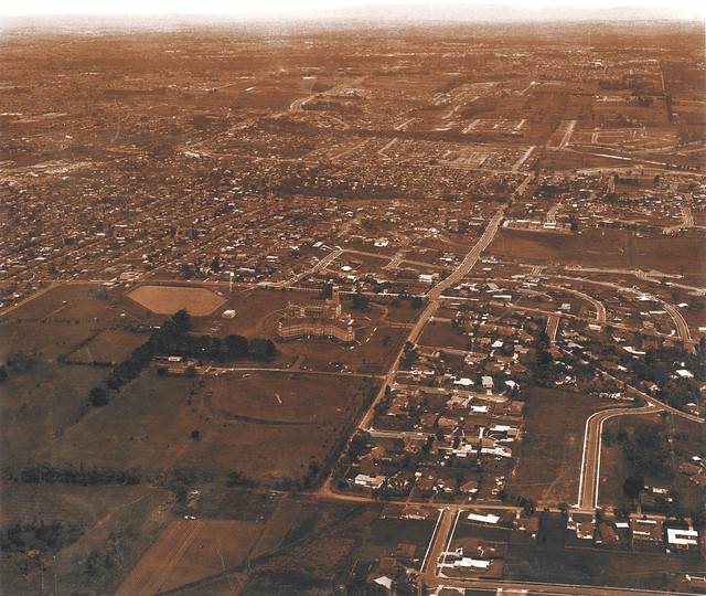 Aerial view of Corpus Christi Seminary/Victoria Police Academy, undated, circa 1972