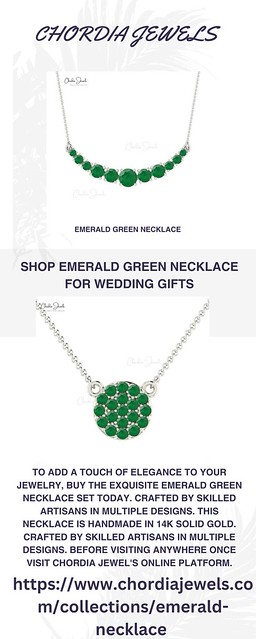 Shop Emerald Green Necklace for wedding gifts