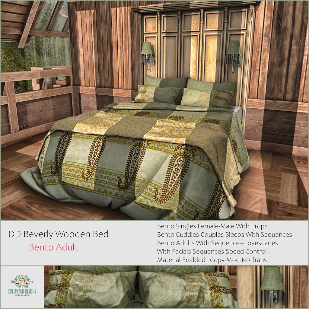DD Beverly Wooden Bed-Adult AD