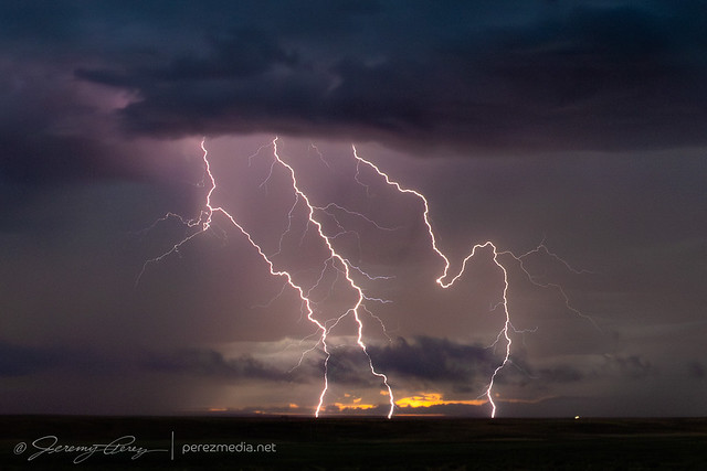 9 August 2023 — Buffalo Range Road, Arizona, USA — Lightning