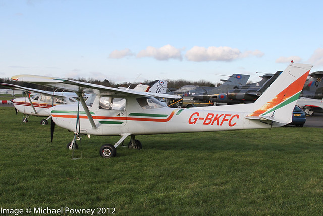 G-BKFC - 1977 Reims built Cessna F152, parked at Bruntingthorpe