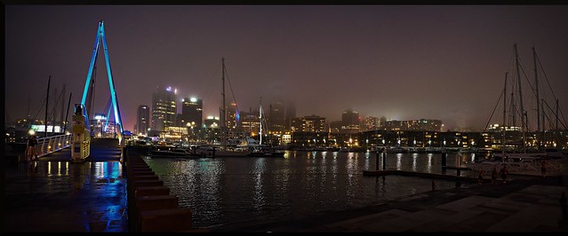 Auckland in evening mist