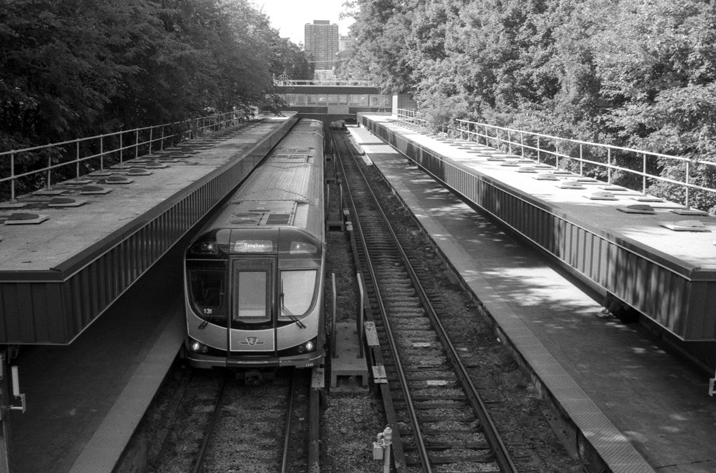 Line 1 Subway Southbound at Rosedale Aug 2023