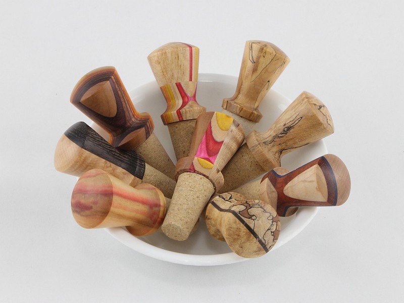 IMG_8889 - ITM_CORKS - Bottle Corks - Various Woods and Cork - T 1.125 in x H 3 in x F 0.625 in - $7 ea - Available