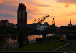 Weseler Werft at Sunset, Frankfurt, Germany