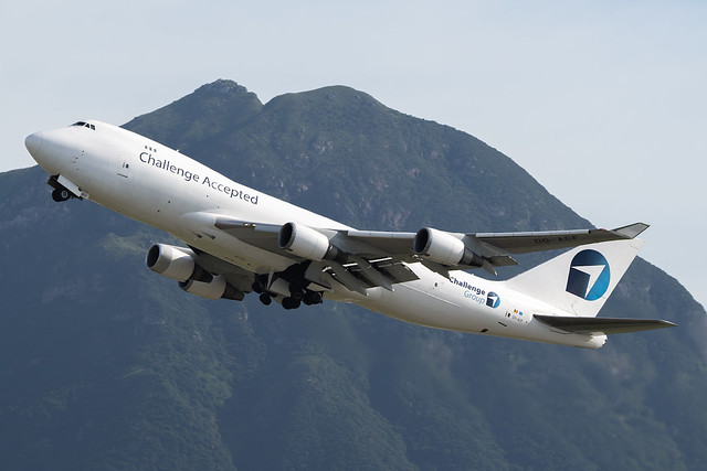 Challenge Airlines | Boeing | 747-4EVERF | OO-ACF | Hong Kong International (Chek Lap Kok) Airport | Hong Kong
