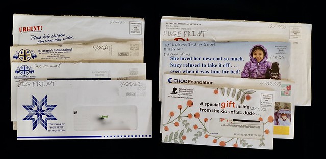 St Joseph's Indian School junk mail