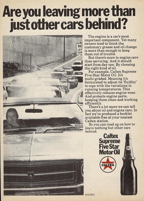 1976 Caltex Five Star Motor Oil HQ Holden Aussie Original Magazine Advertisement