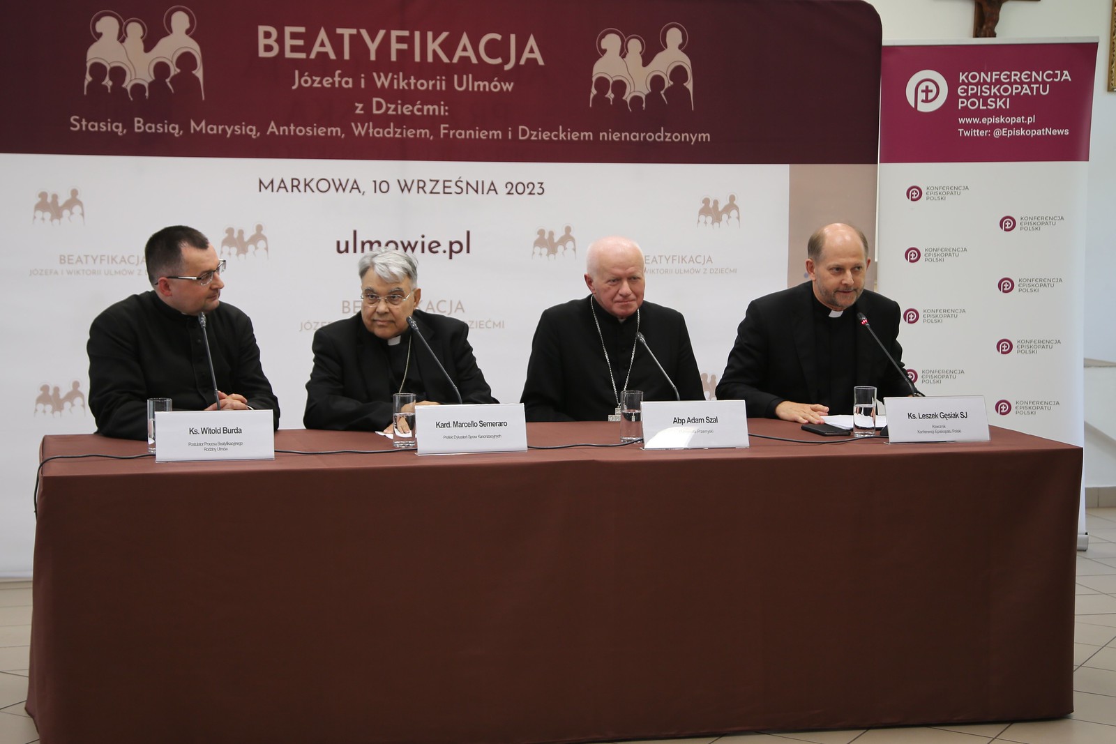 Konferencja prasowa przed beatyfikacją Rodziny Ulmów (Łańcut, 09.09.2023 r.)
