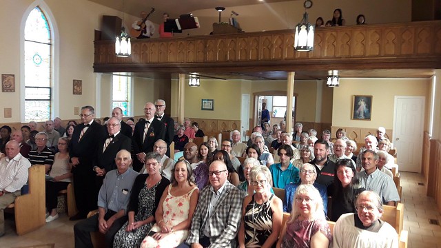 Group photo taken at the 150th Anniversary of St. John's the Evangelist Catholic Church in Flinton