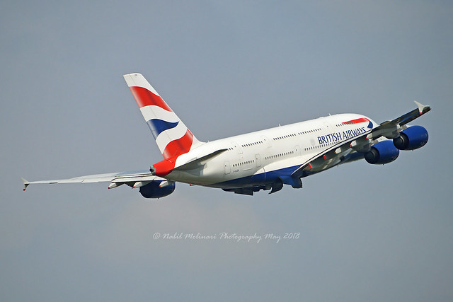 British Airways G-XLEA Airbus A380-841 cn/095 @ EGLL / LHR 27-05-2018