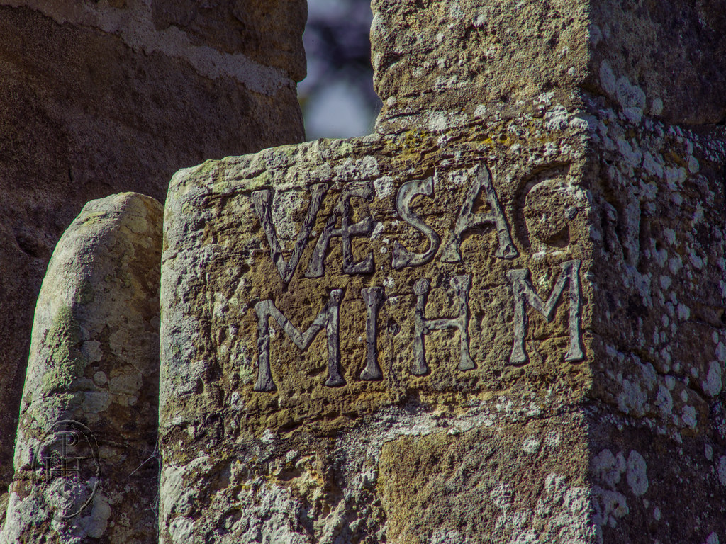 Temple Kirk Inscription VAESAC MIHM RI VÆS.AC. RI. MI.H.M another look in 2023 2 of 4