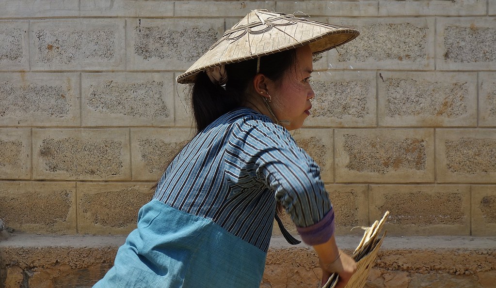 MYANMAR, Burma -Dorfleben am Inle-See, fleißige Frauen , wieüberall hier,  21615