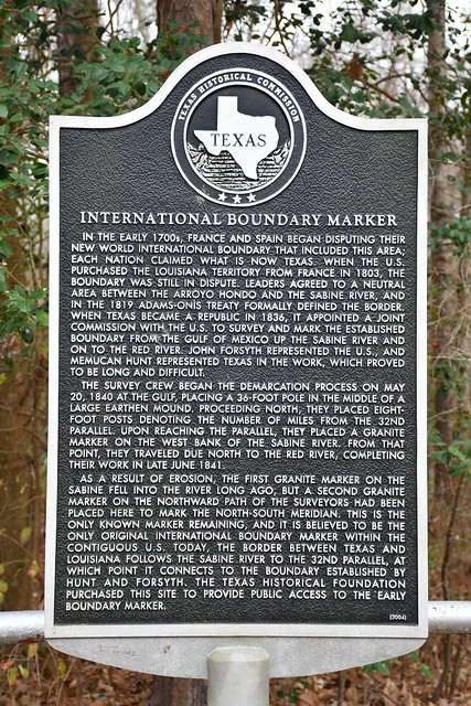 International Boundary Marker (Panola County, Texas – DeSoto Parish, Louisiana)