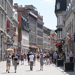Famous Saint-Paul Street in Montreal in Montreal, Canada 