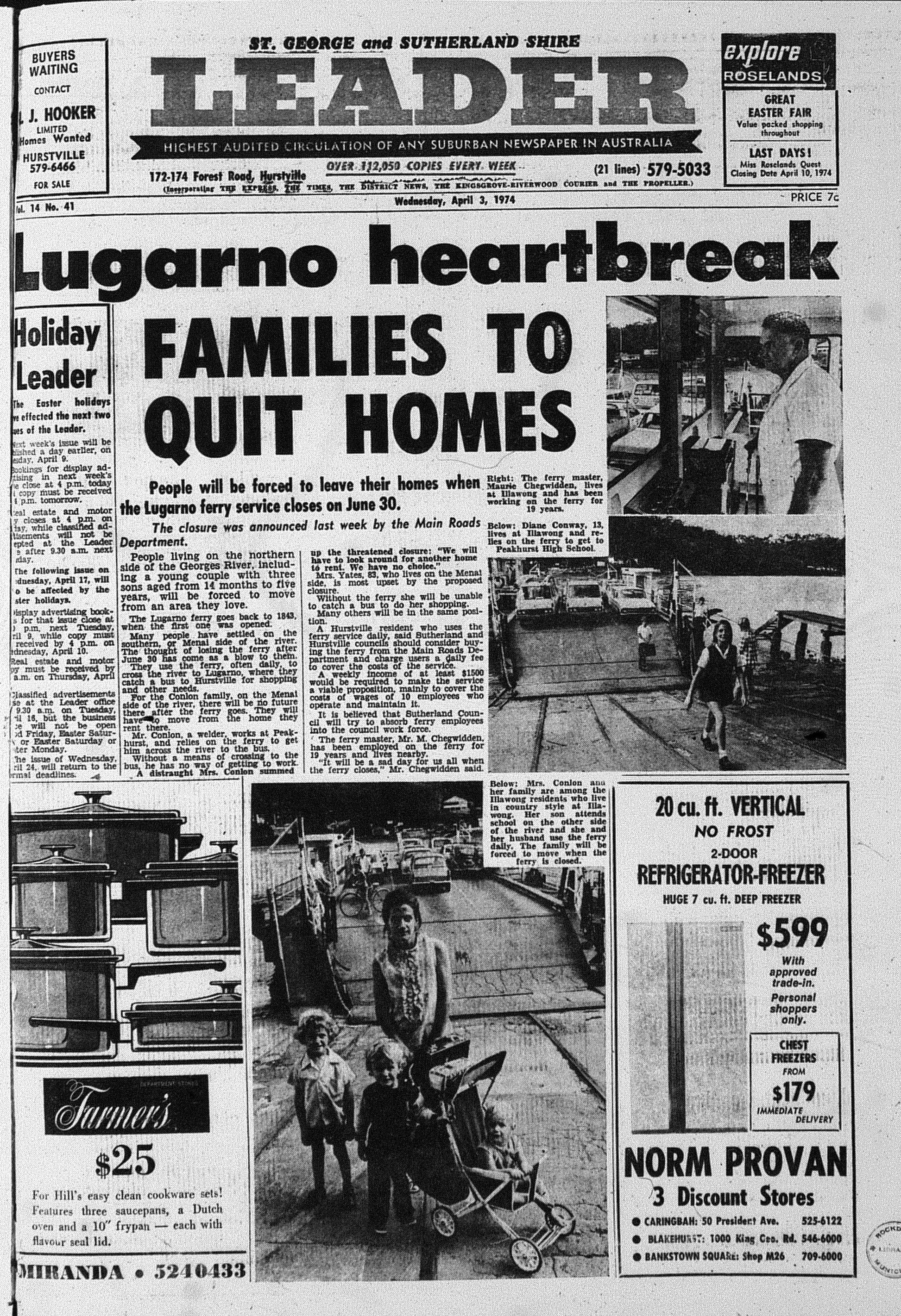 Lugarno Ferry April 3 1974 The Leader 1