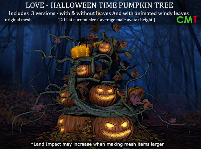 LOVE HALLOWEEN TIME PUMPKIN TREE