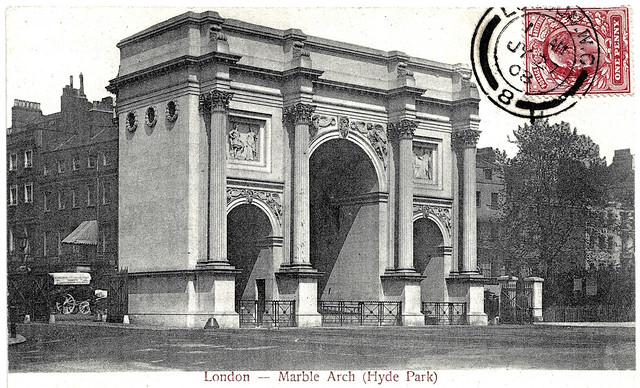 London - Marble Arch Prior to 1908. And the Cumberland Hotel Hammer Attack.