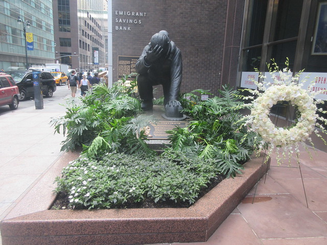 2023 Grieving Fireman Statue 911 Memorial NYC 7908