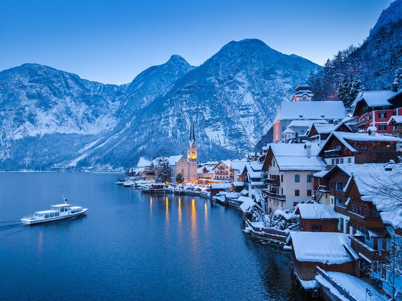 best places to visit in Europe in January - Hallstatt