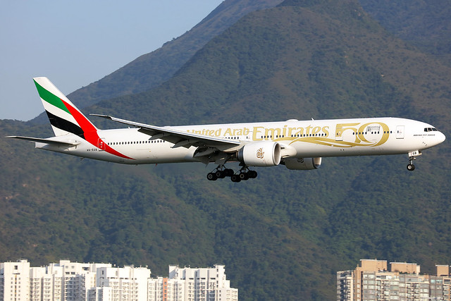 Emirates | Boeing 777-300ER | A6-EGB | Year of the Fiftieth livery | Hong Kong International