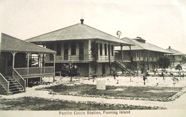 Pacific Cable Station on Fanning Island in the Pacific Ocean