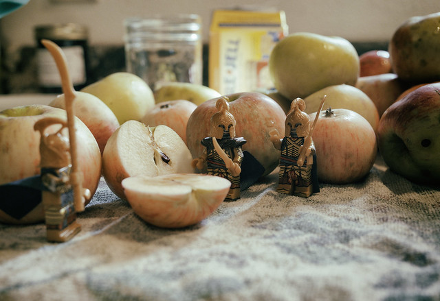 A little help cutting apples