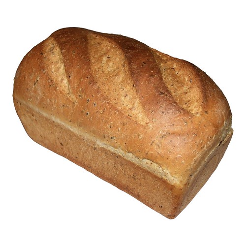 Lichtbruin brood met lijnzaad