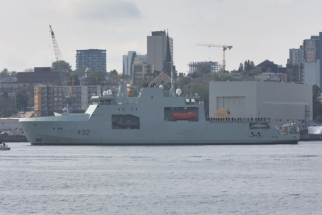 2023 Fleet Week HMCS Max Bernays Harry DeWolf-class Arctic and Offshore Patrol Vessels (AOPV), Halifax Harbour Nova Scotia