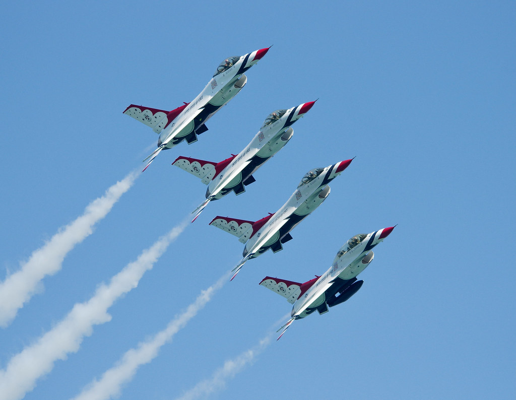 USAF Air Force Thunderbirds in Formation