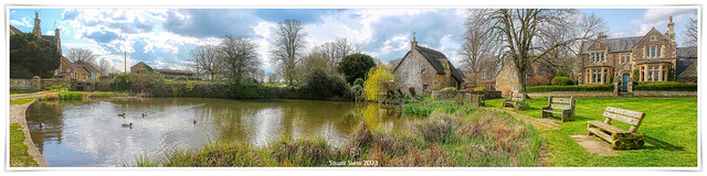 Duck Pond, Cross Keys Road, Biddestone, Wiltshire, England UK