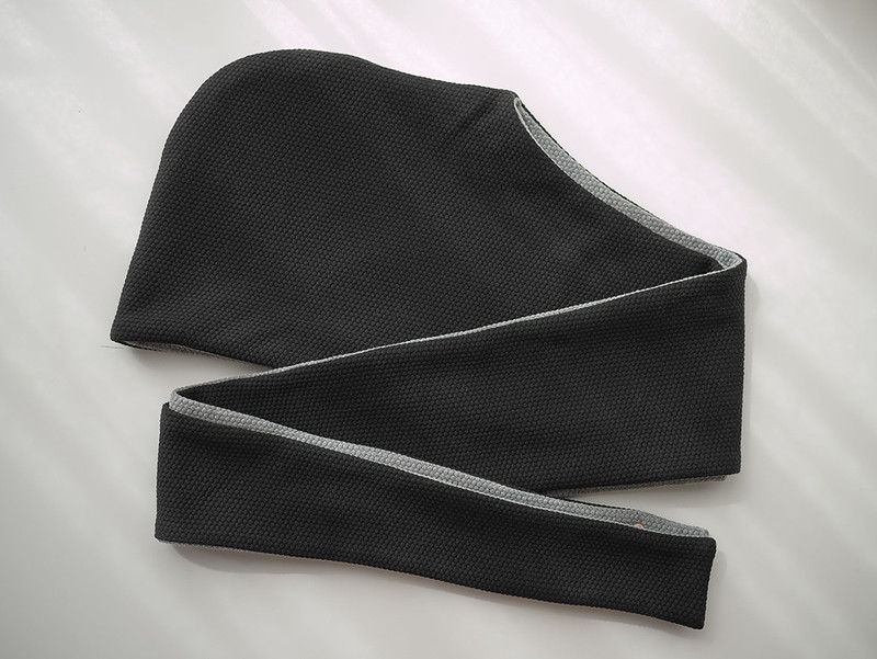 其他人造纖維 圍巾/披肩 黑色 - LEFT BRAIN 系列 - 演算 * 連帽圍巾