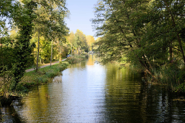 8233 Nottekanal, kanalisierte Notte - Nebenfluss der Dahme;  Fotos von Mellensee,  Ortsteil  der  Gemeinde Am Mellensee im Landkreis Teltow-Fläming in Brandenburg.