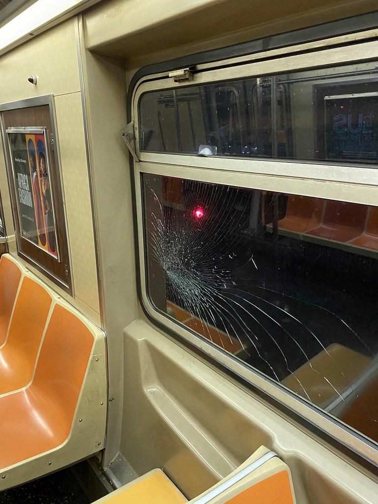 Broken Subway Car Windows