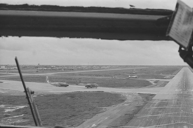 1968 RNZAF Bristol Freighter NZ5907 landing at Tan Son Nhut, 12 Sep 1968.