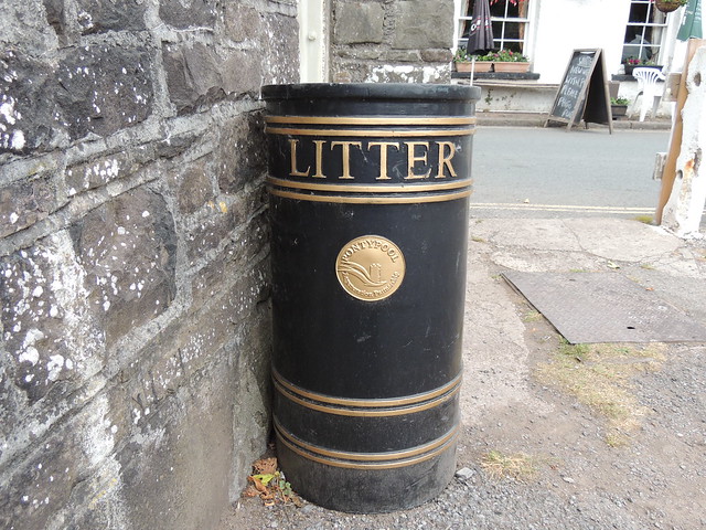 Pontypool Litter Bin, Bridge Street, Crickhowell, Powys 15 July 2014