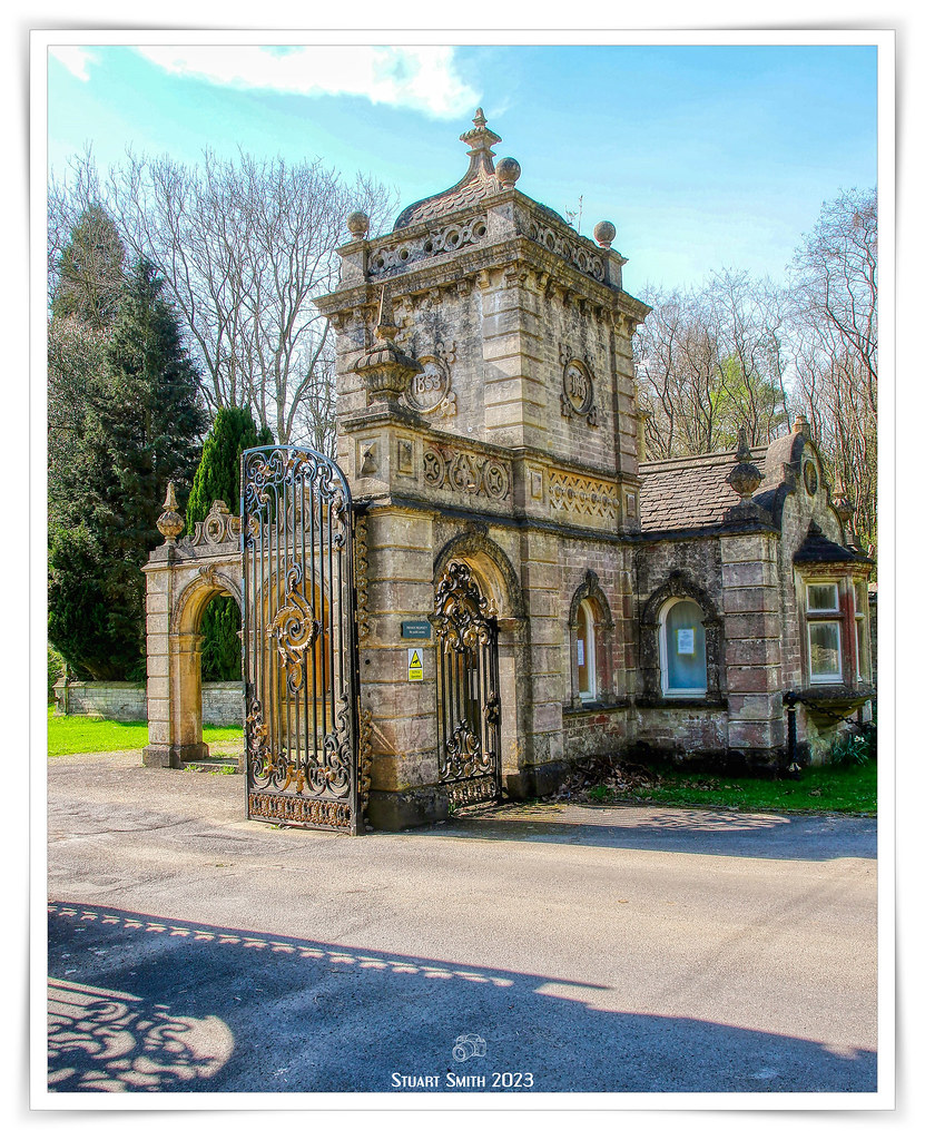 Entrance Gates, Westonbirt School, Bath Road, Tetbury, Gloucestershire, England UK