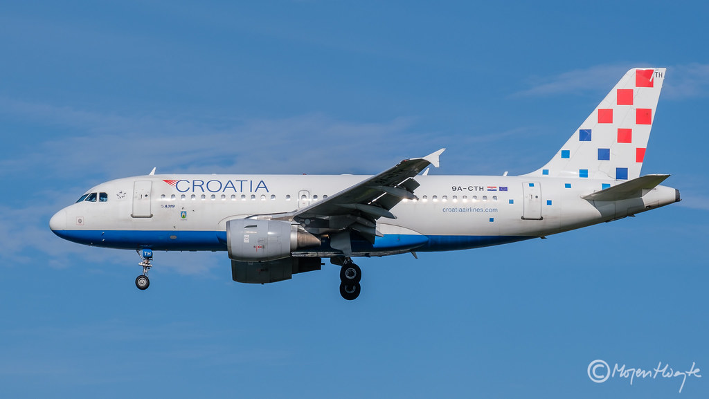 Croatia Airlines, Airbus A319-112, 9A-CTH, 833, Zagreb, September 14, 2023