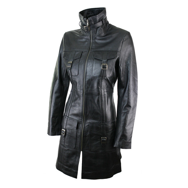 Woman s Trench Coat Ladies Vintage Soft Washed Real Leather Jacket Fashion