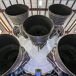 The five F-1 engines of the Saturn V 
