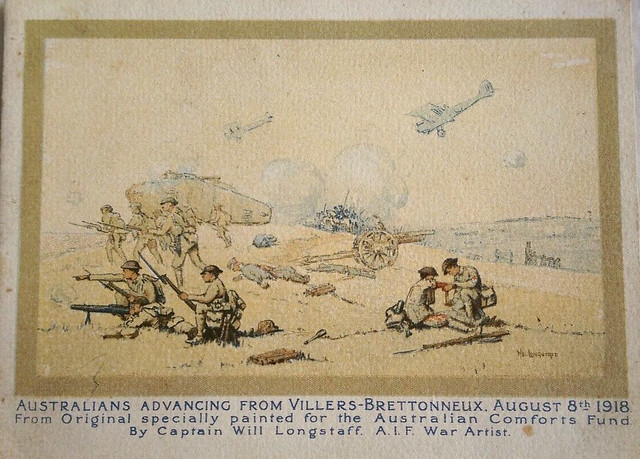 Australians advancing from Villers-Brettonneux - 8th August 1918